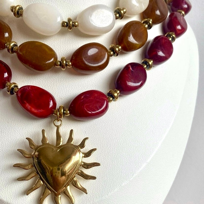 Collier Perles Résine "Gigi" - Personnalisable