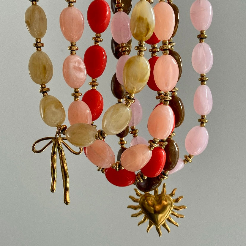 Collier Perles Résine "Gigi" - Personnalisable