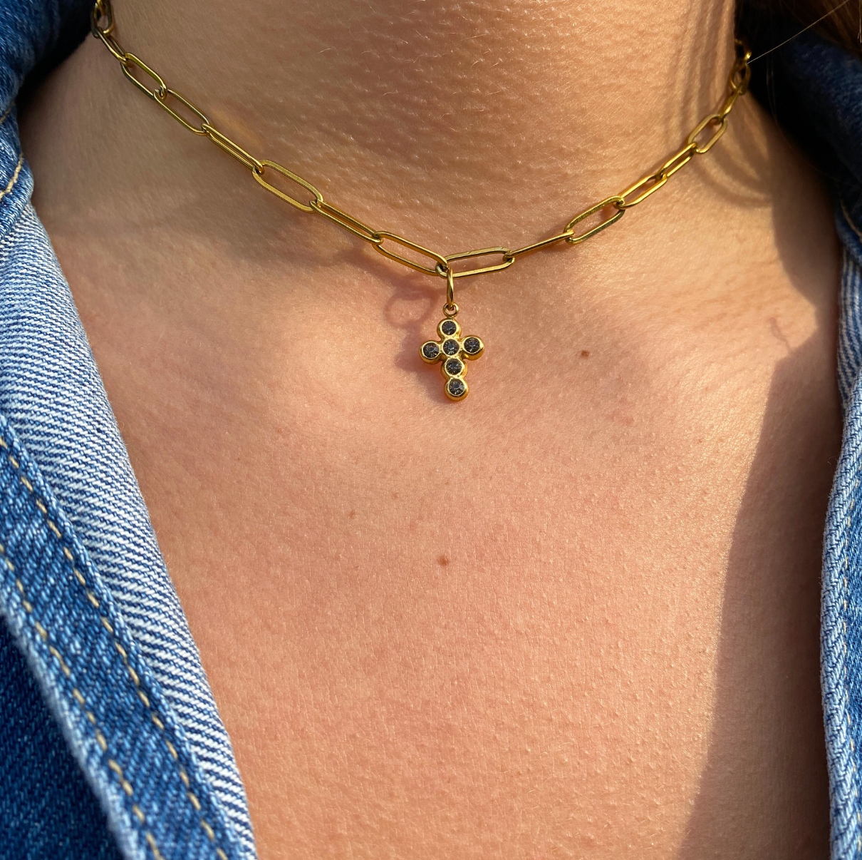 Collier Croix "Jeanne"