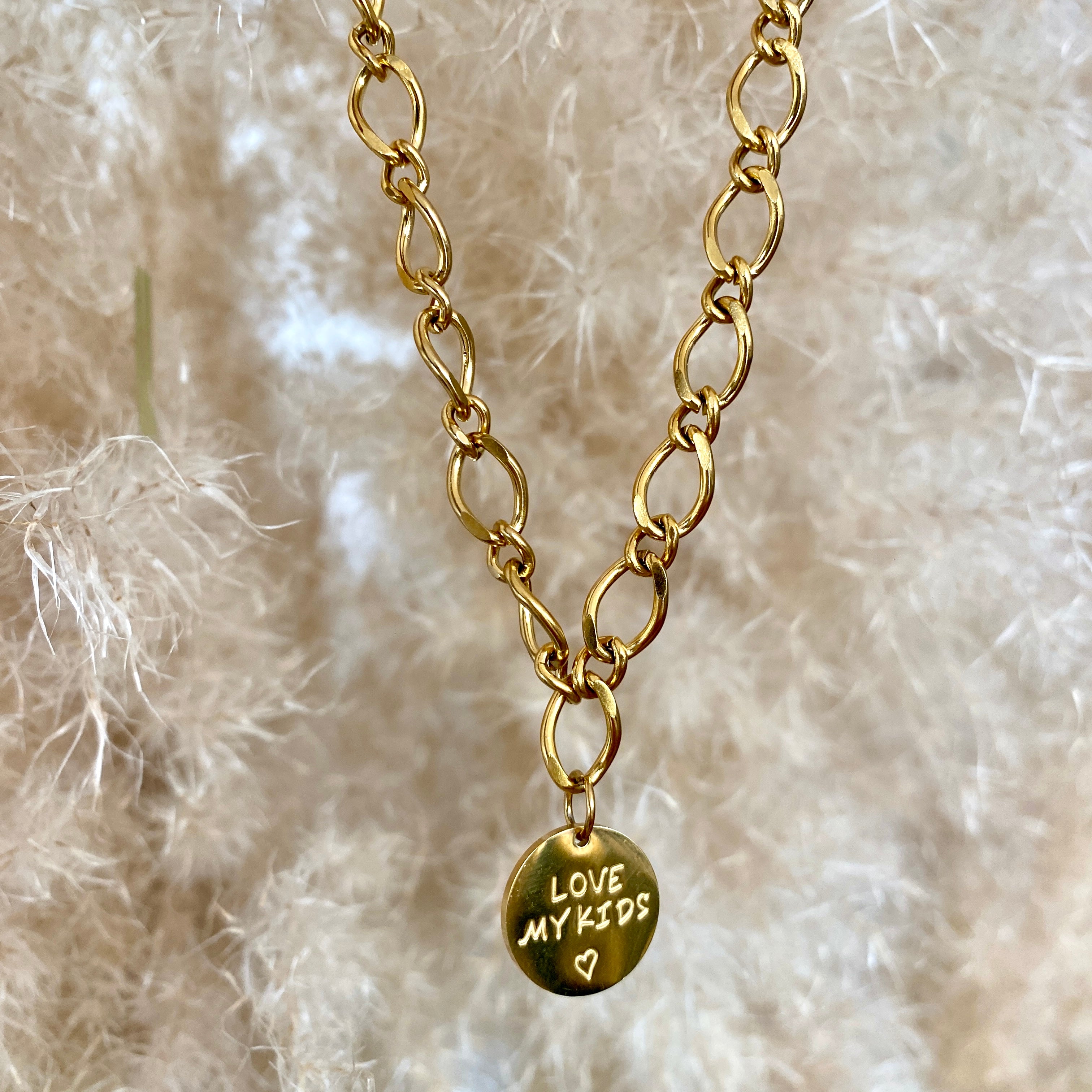 Collier Charm "Love my kids"