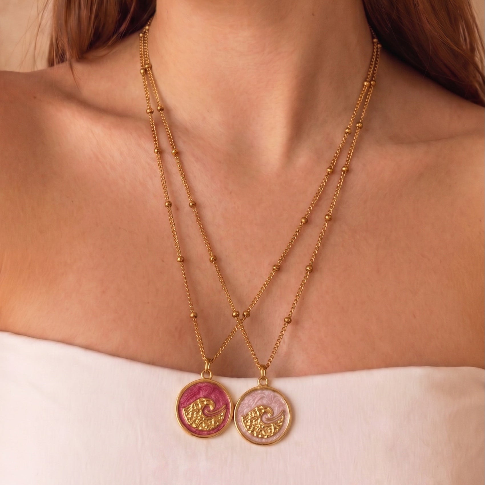 Collier Long Médaille "Océane"