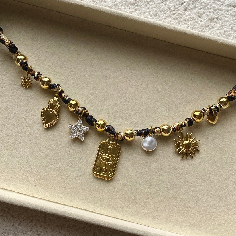 Collier Tissu Léopard "Savanna"