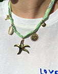 Collier Tissus Charms "Flora"