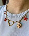 collier breloques "Coralline"