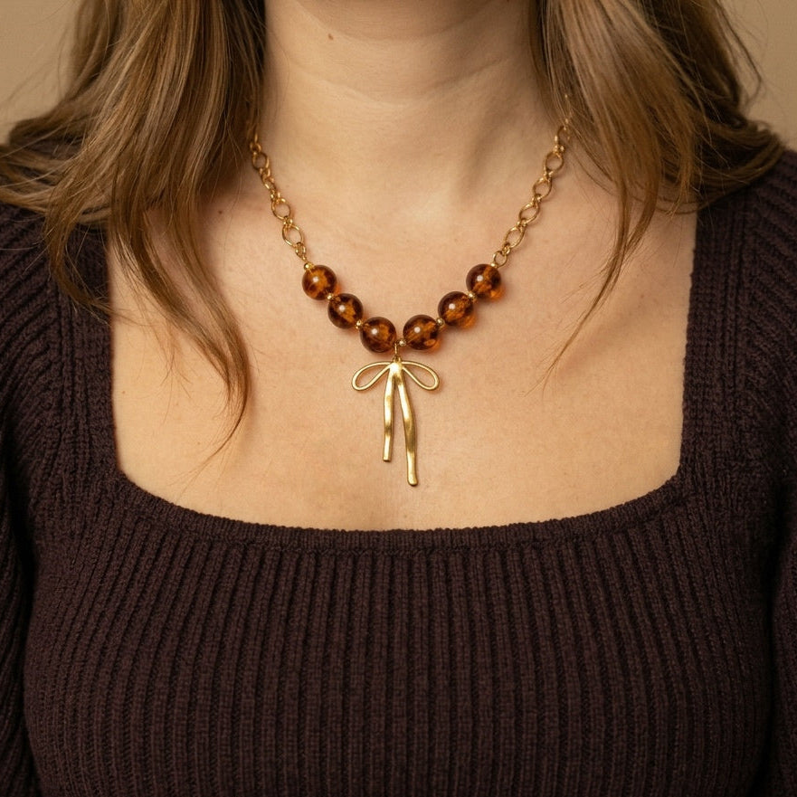 Collier charm perles "Valérie"