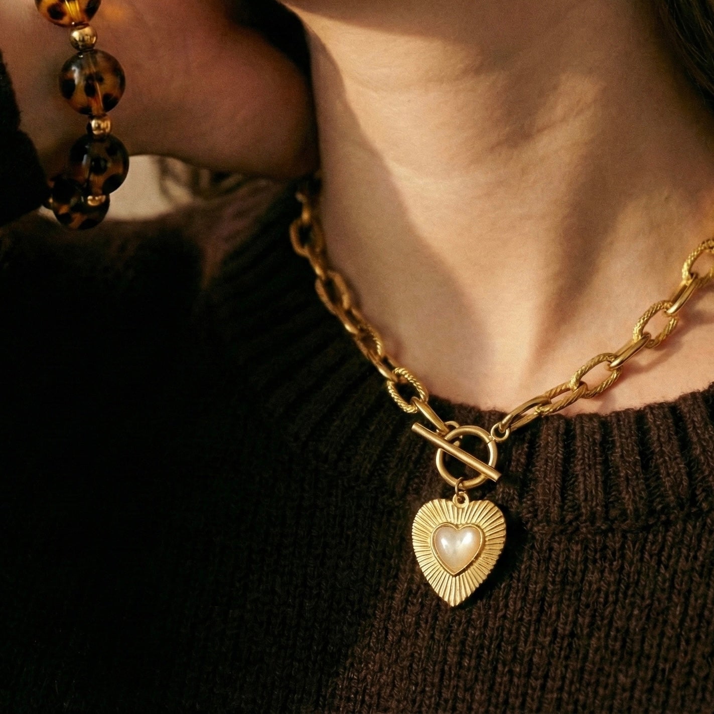 Collier mousqueton acier inoxydable justine