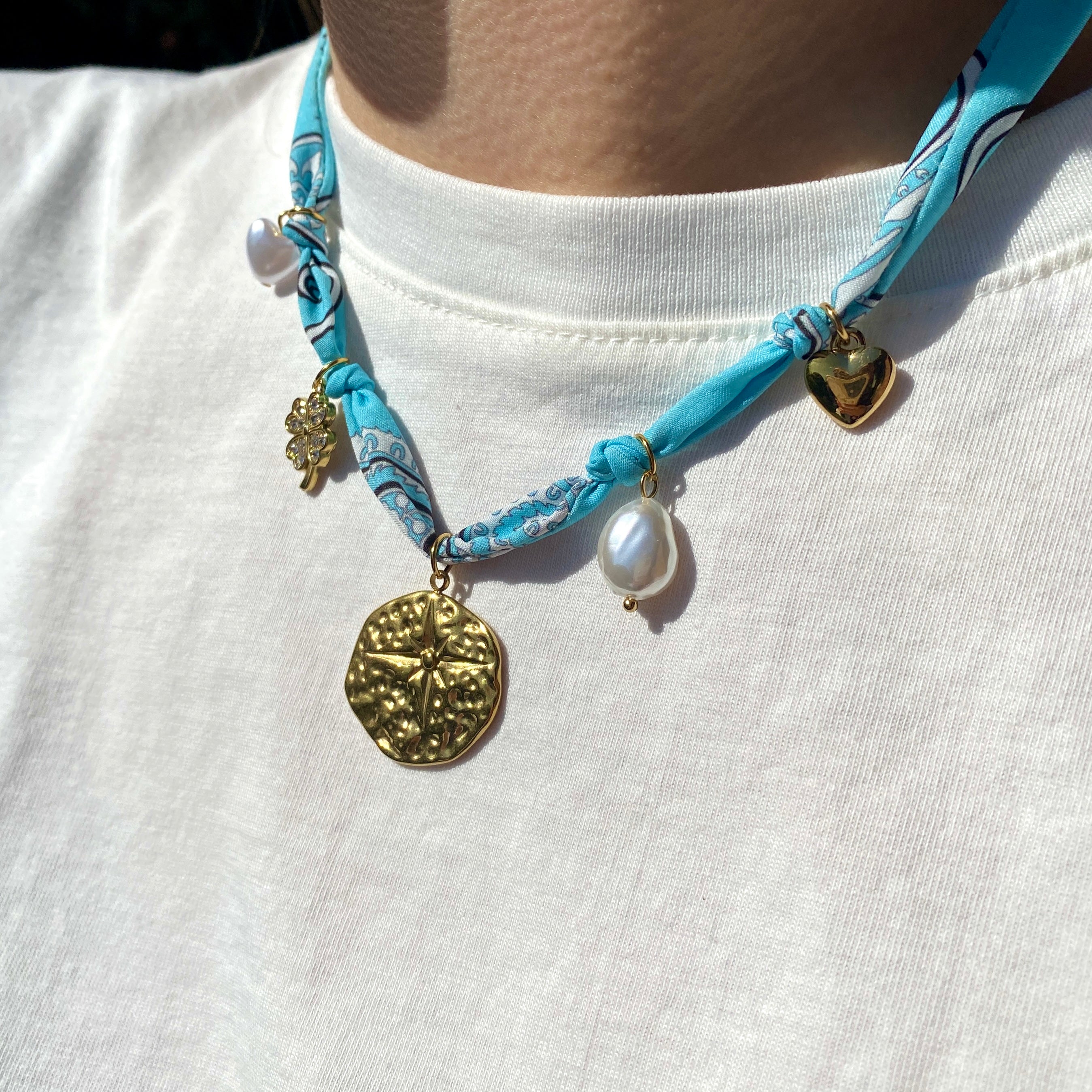 Collier tissus Charms "Mira"