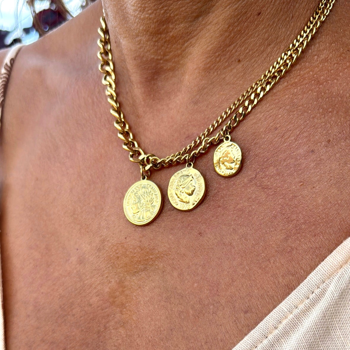 Collier Charms Médailles "Zara"