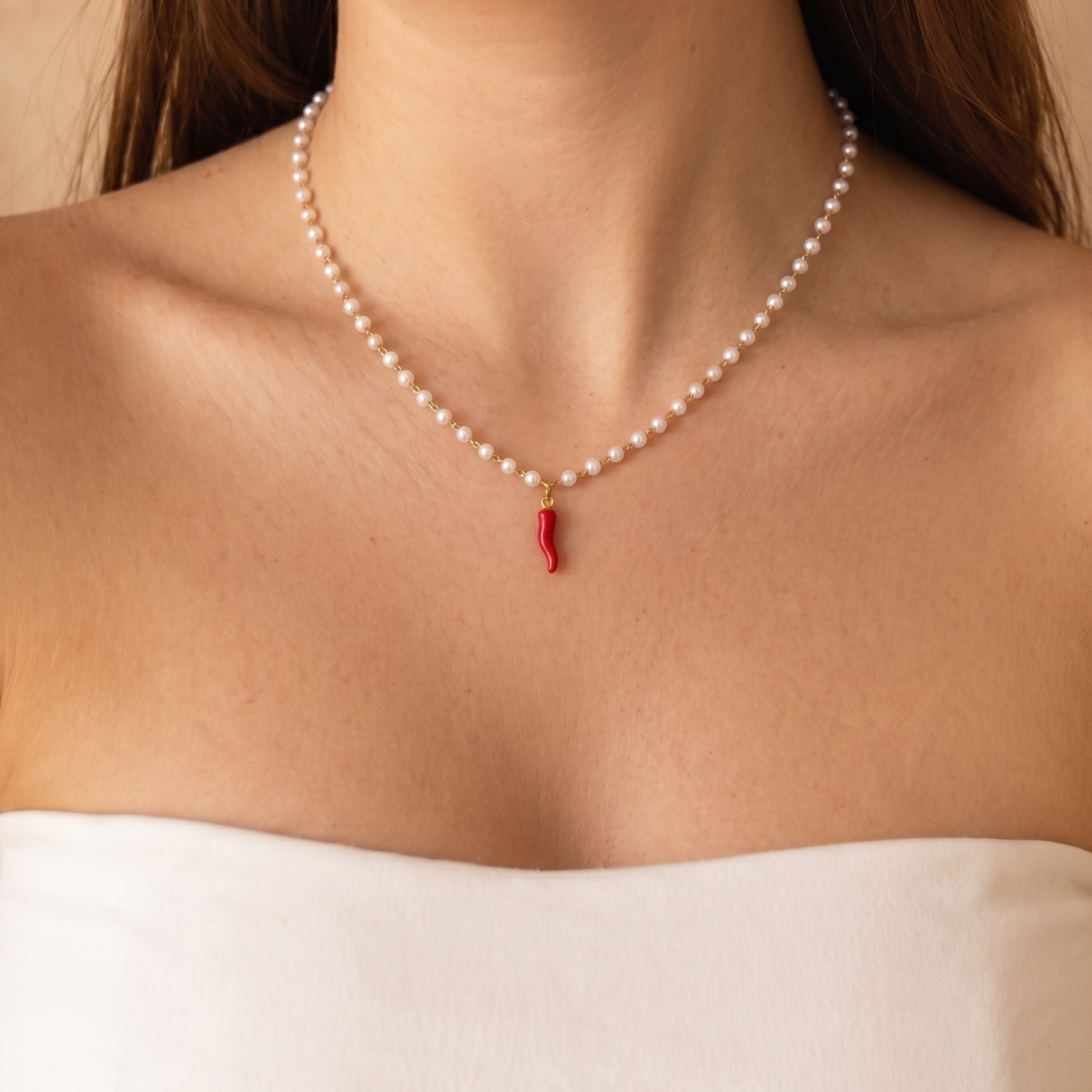Collier Ras de cou perlé "Claudy"