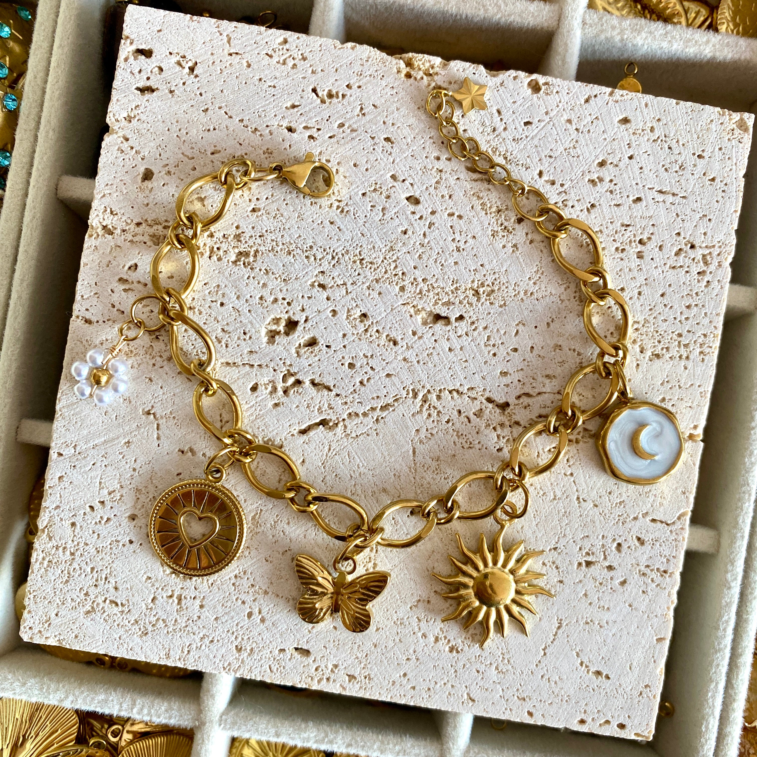 Bracelet Breloques à Composer - Doré