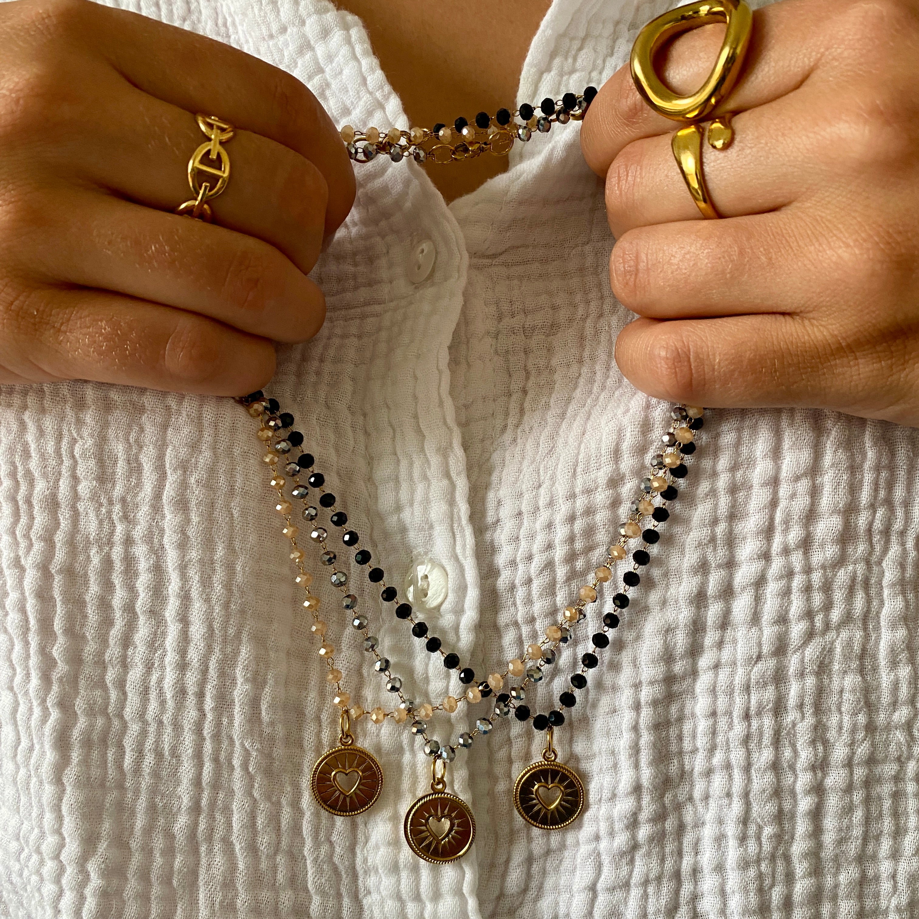 Collier Charm Ras de cou "Ava"