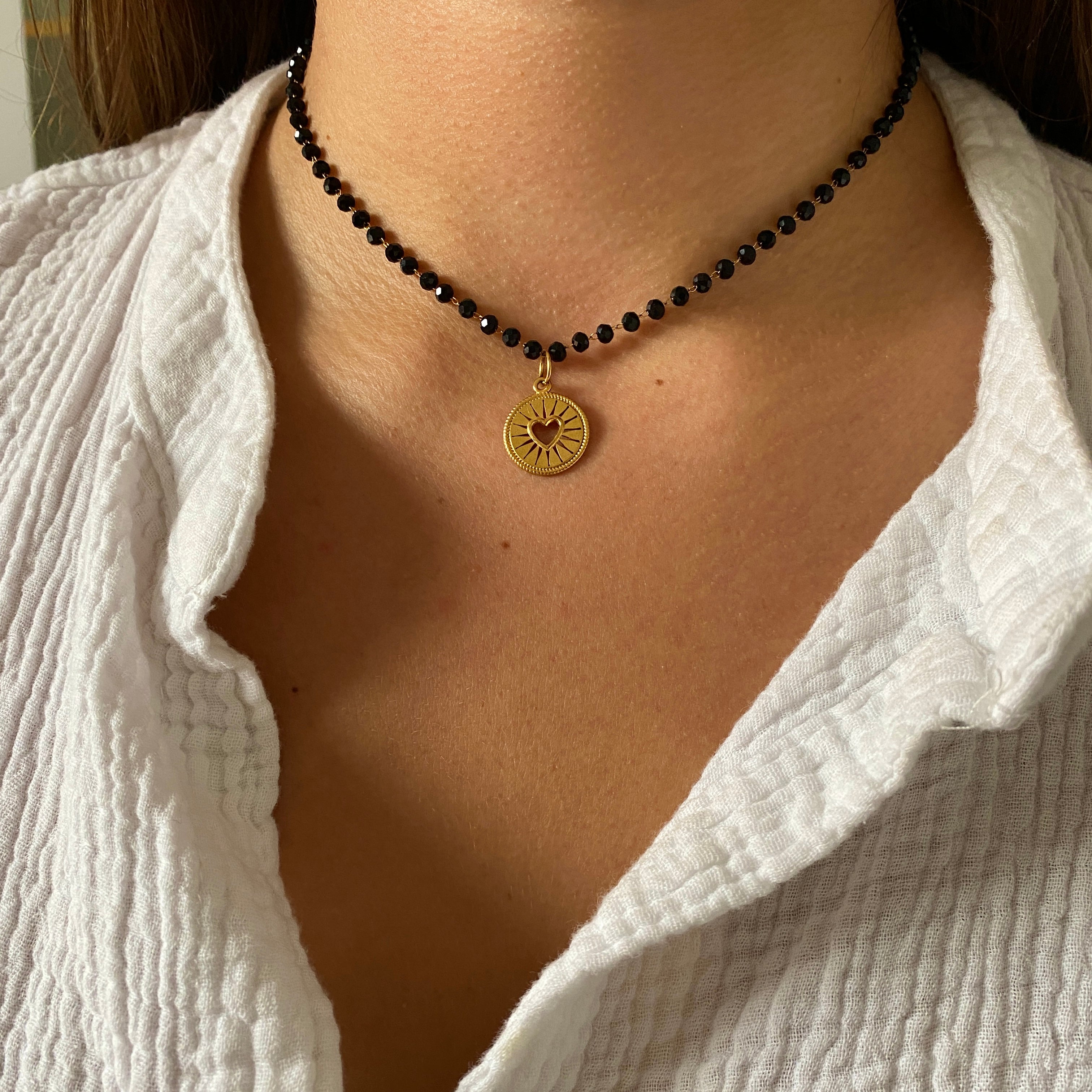 Collier Charm Ras de cou Strass "Ava" | 3 Coloris