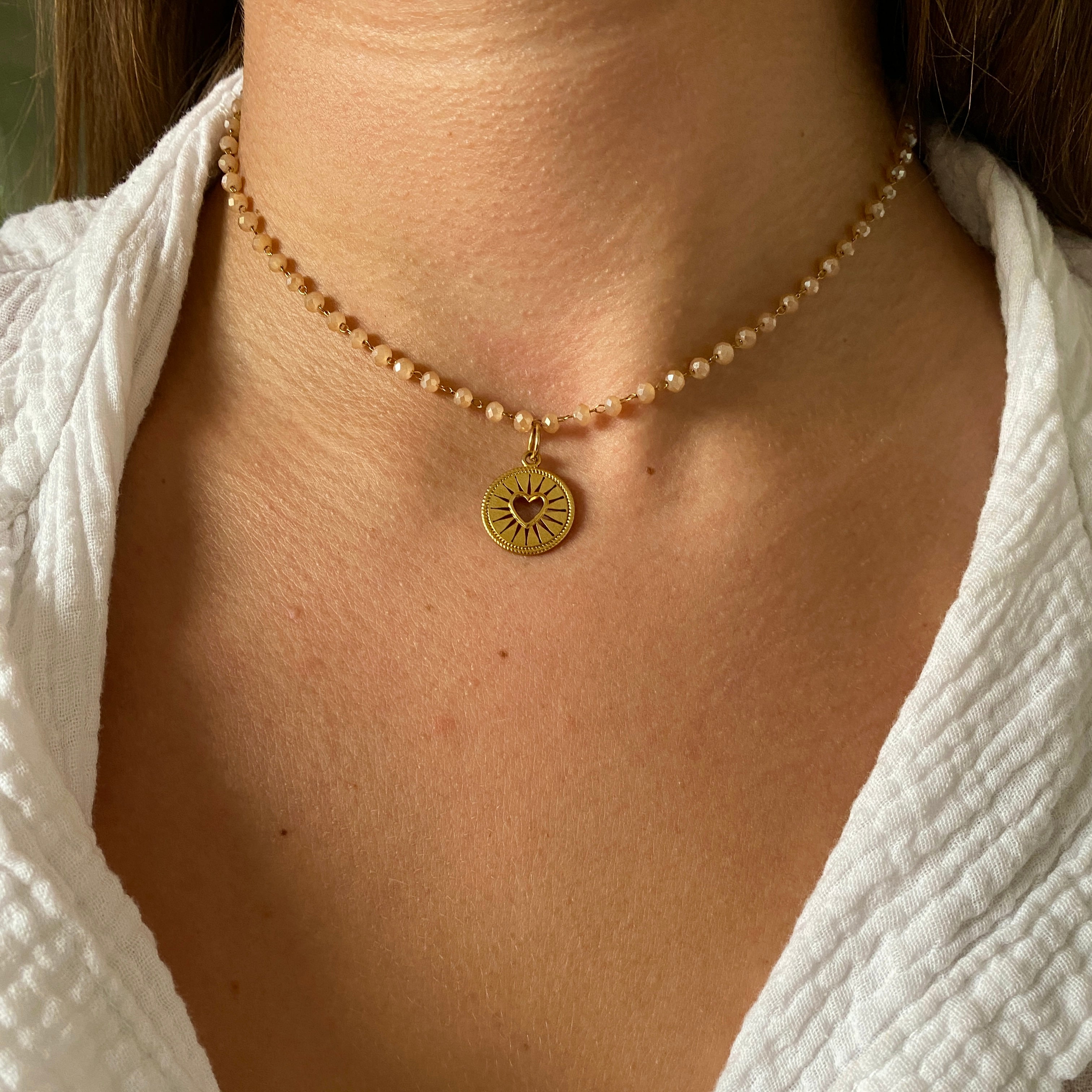 Collier Charm Ras de cou Strass "Ava" | 3 Coloris