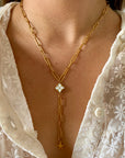Collier Long "Blossom Blanc"