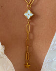 Collier Long "Blossom Blanc"
