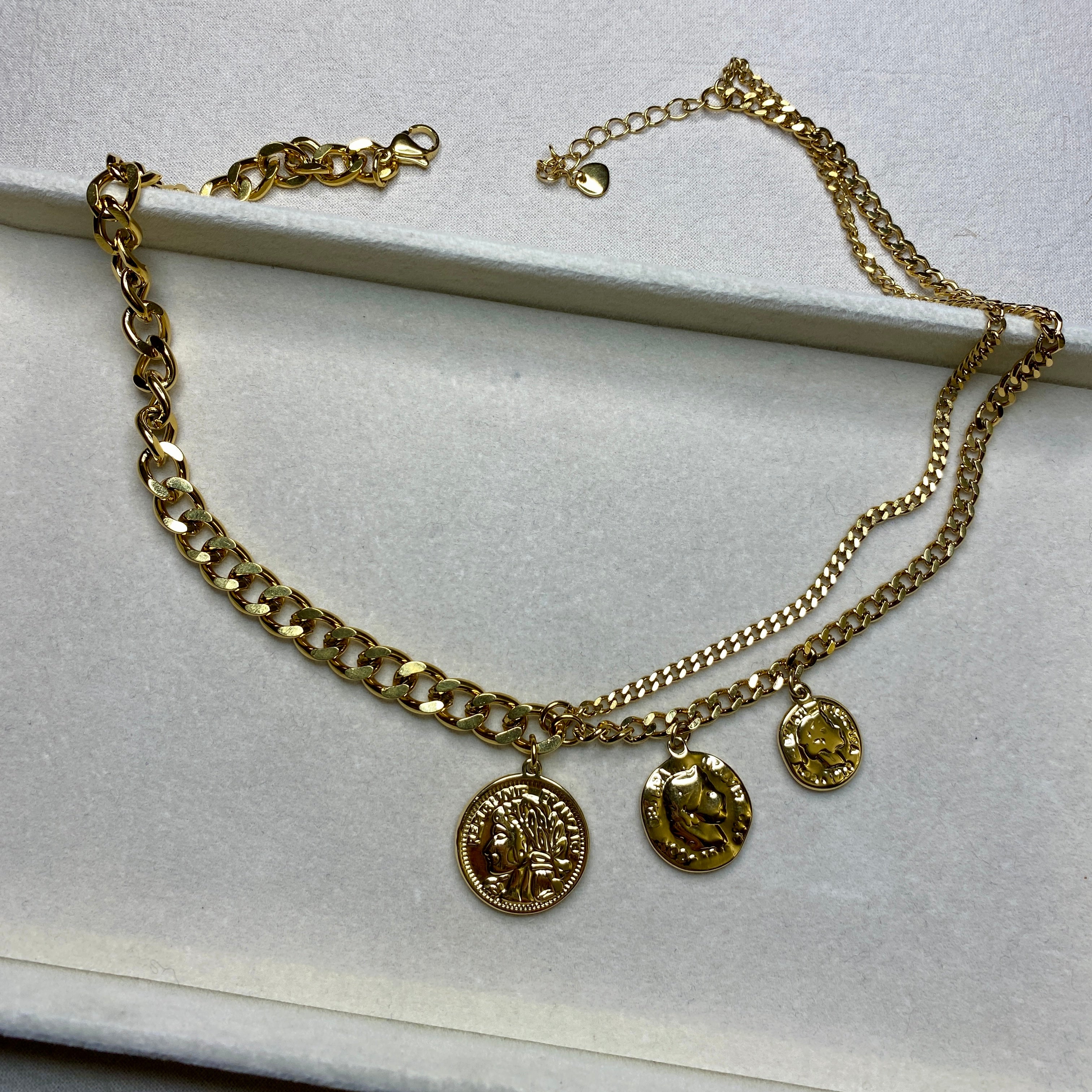 Collier Charms Médailles "Zara"