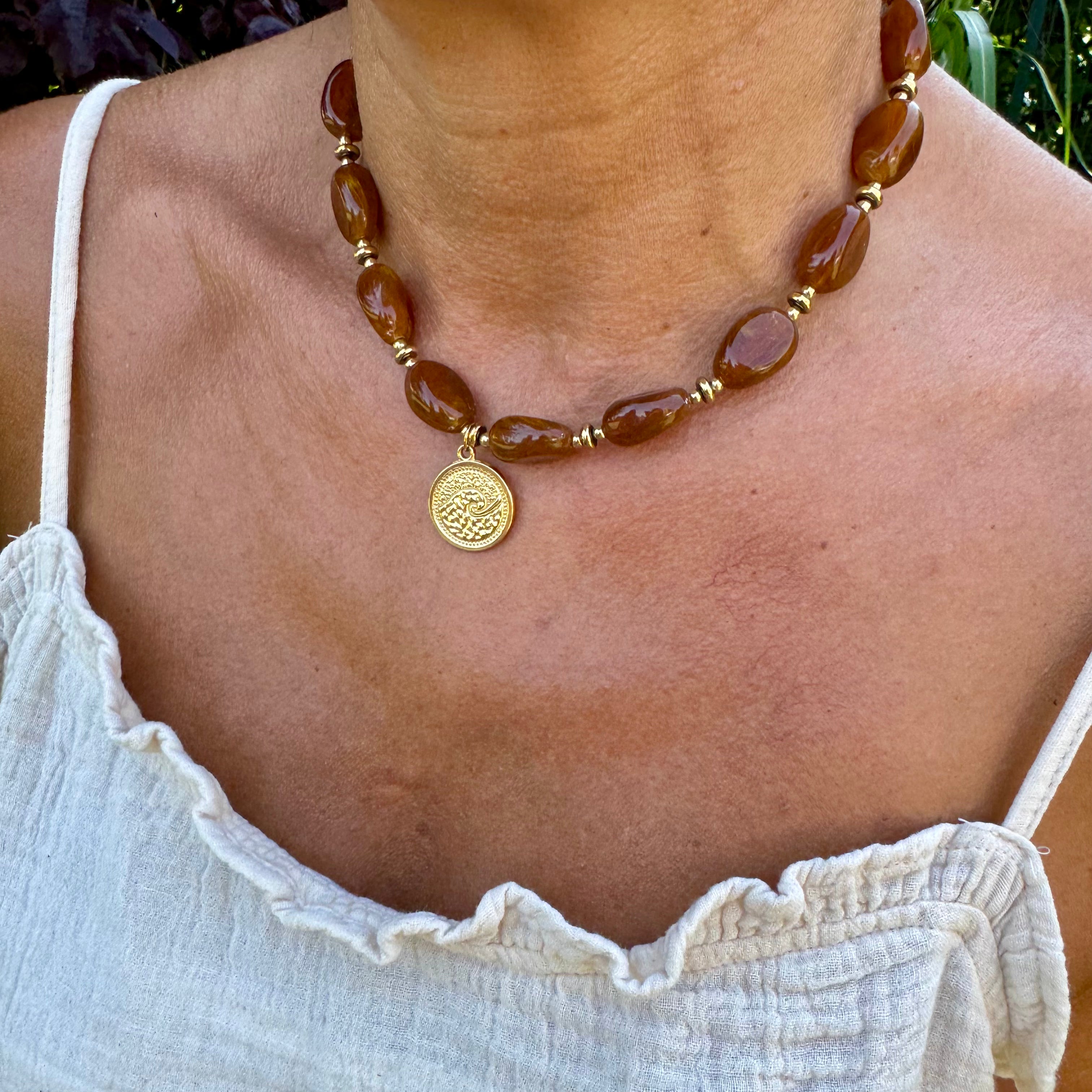 Collier Perles Résine "Gigi" - Personnalisable