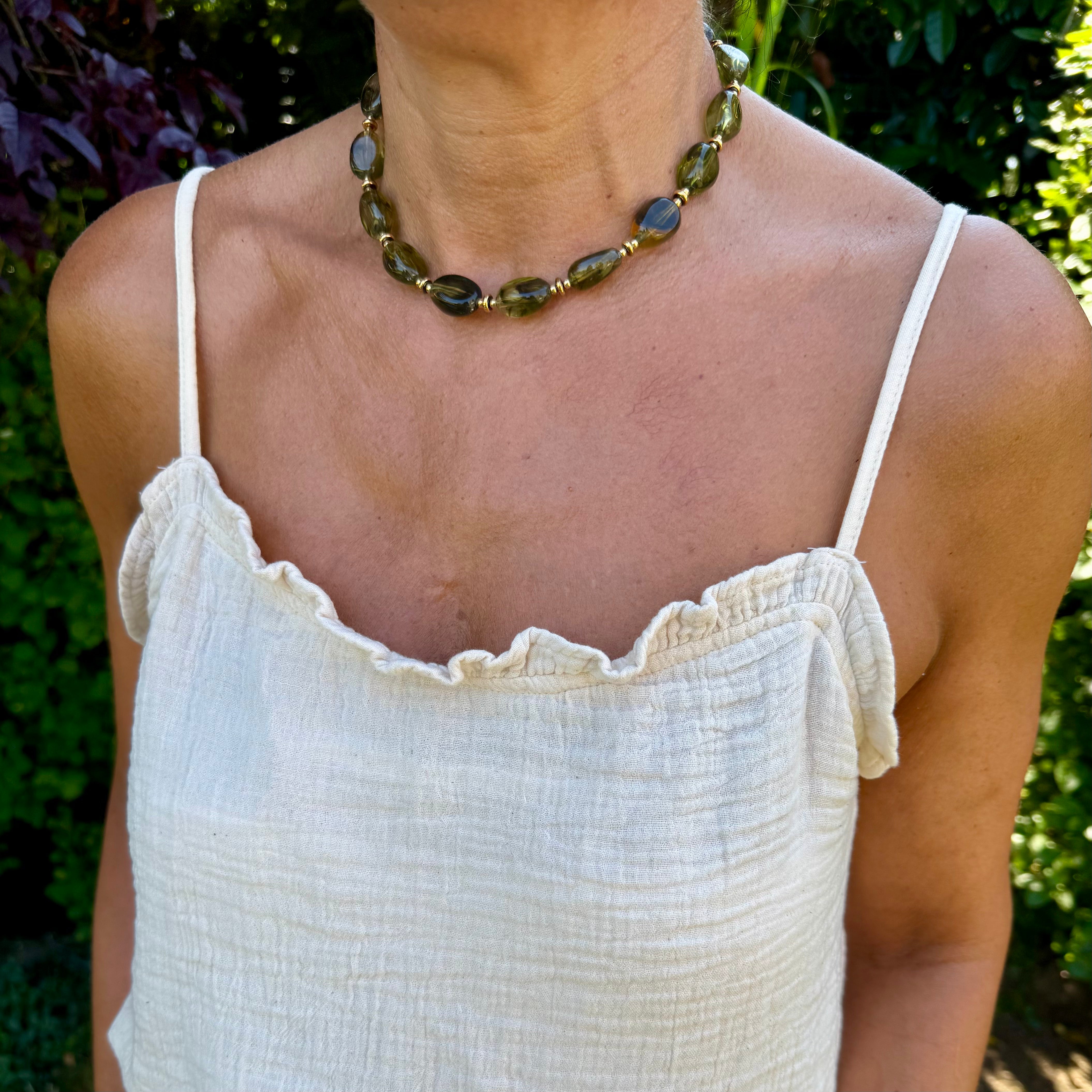 Collier Perles Résine "Gigi" - Personnalisable