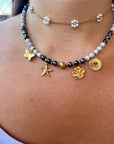 Collier Perles Céramique "Esma" - Personnalisable