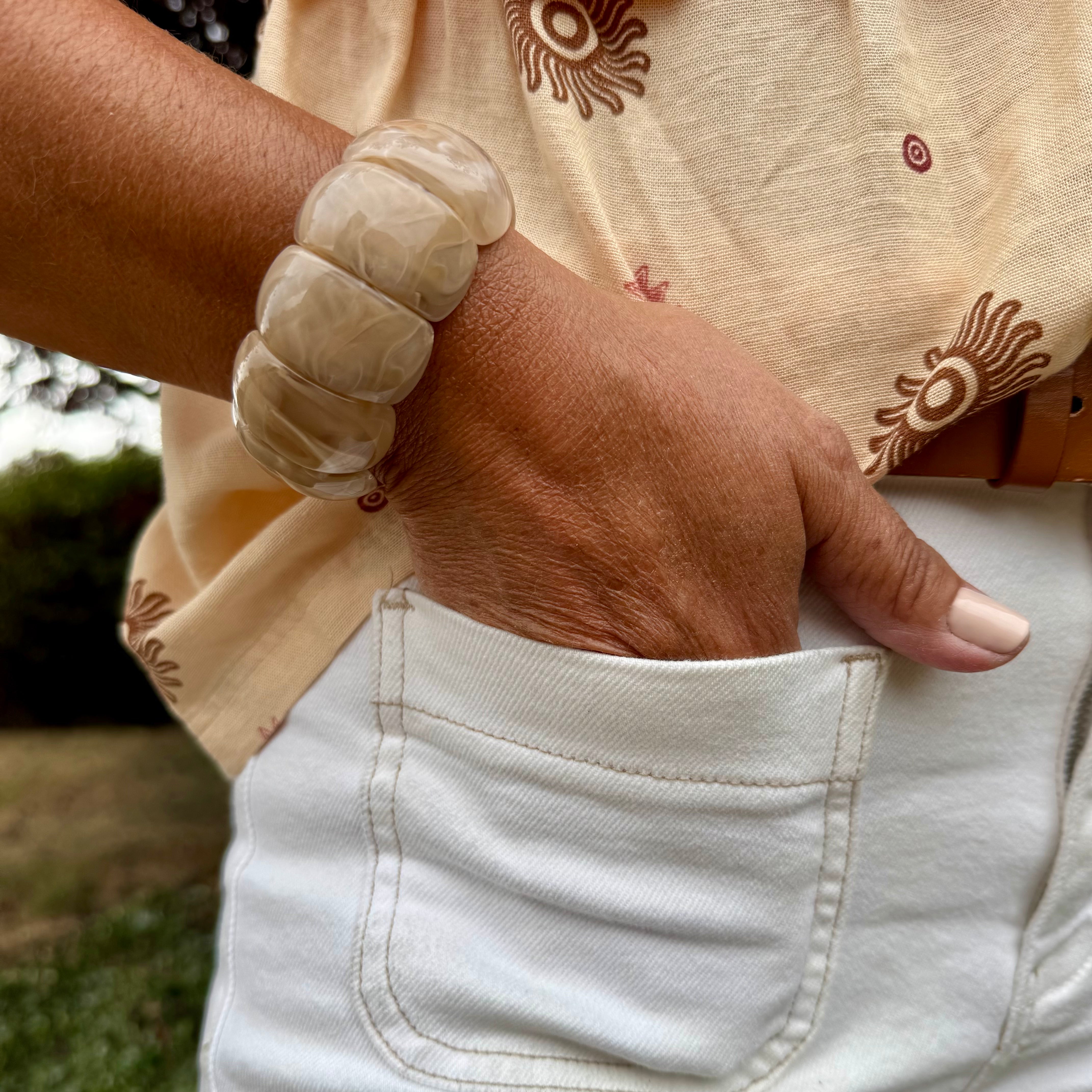 Bracelet Perles Résine "Mirella"