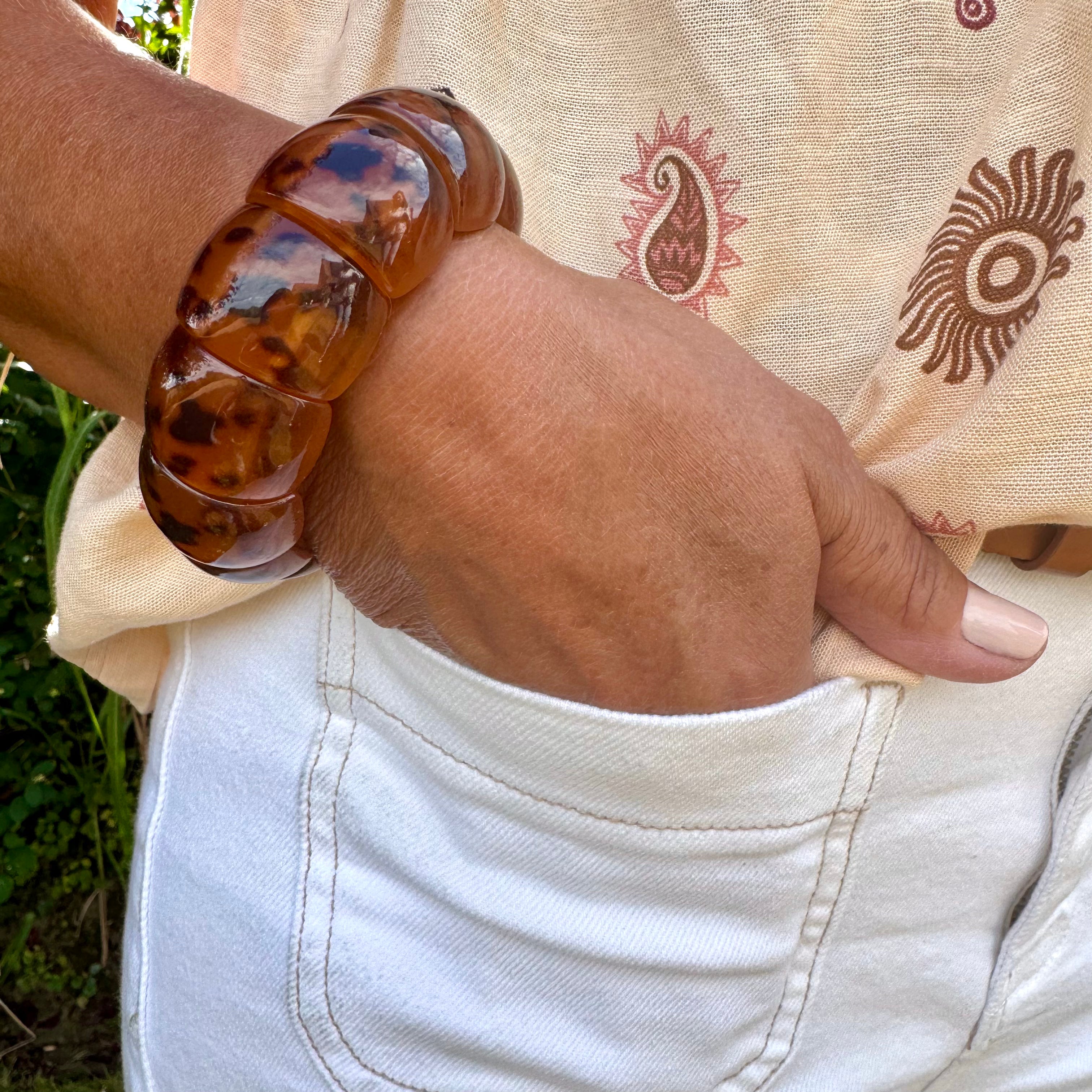 Bracelet Perles Résine "Léonie"