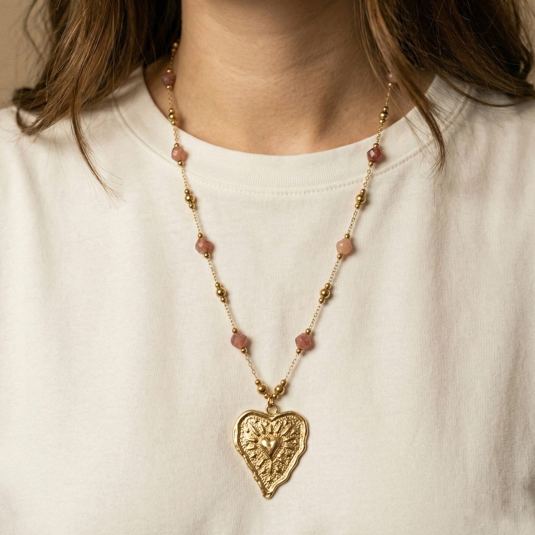 Sautoir Pierre Naturelle Tourmaline "Janelle"