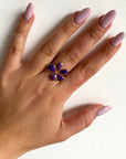 Bague "Iris" Mauve