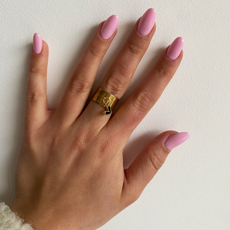 Bague Charm Black Love