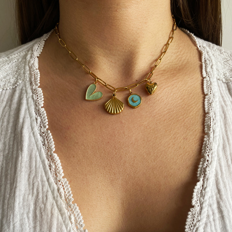 Collier Charms "Blue Lagoon"