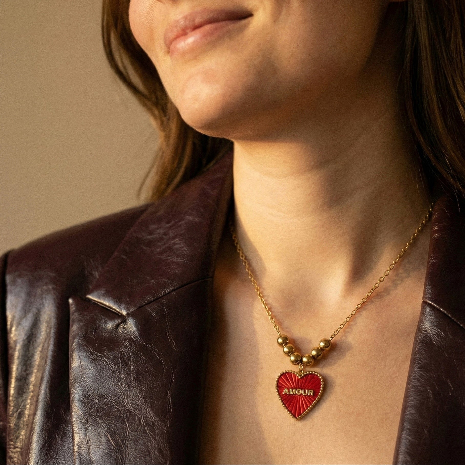 collier coeur amour