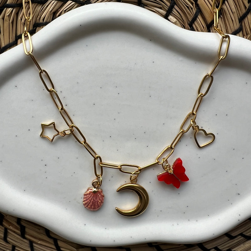 Collier Charms "Corail"