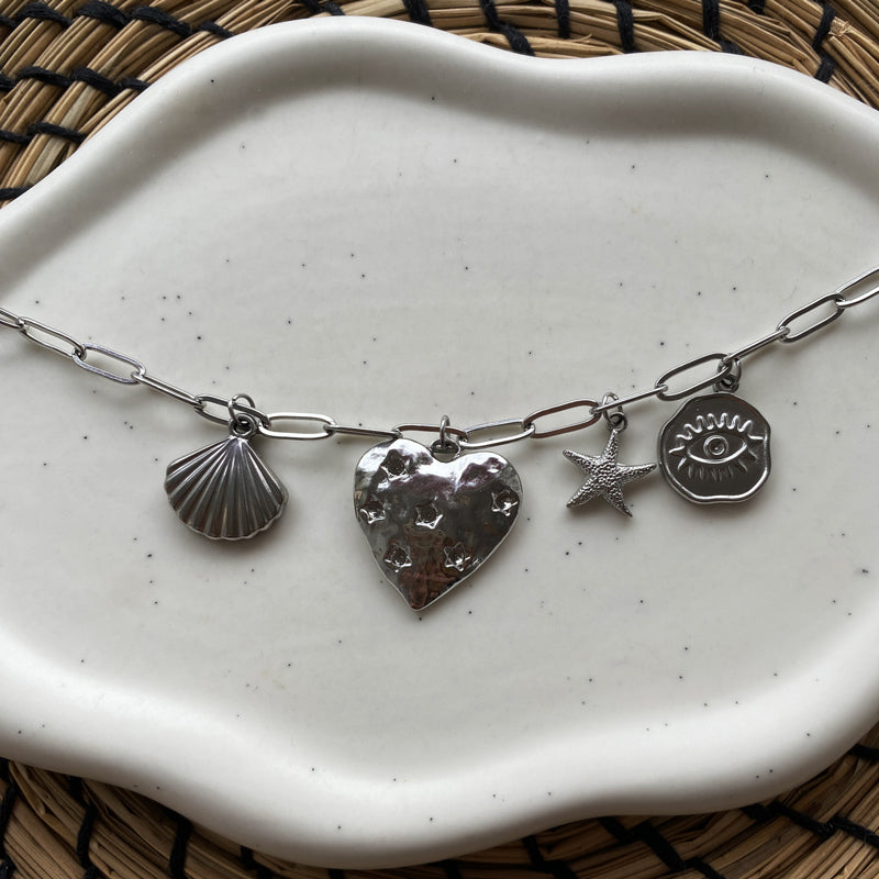 Collier breloques "Silver"