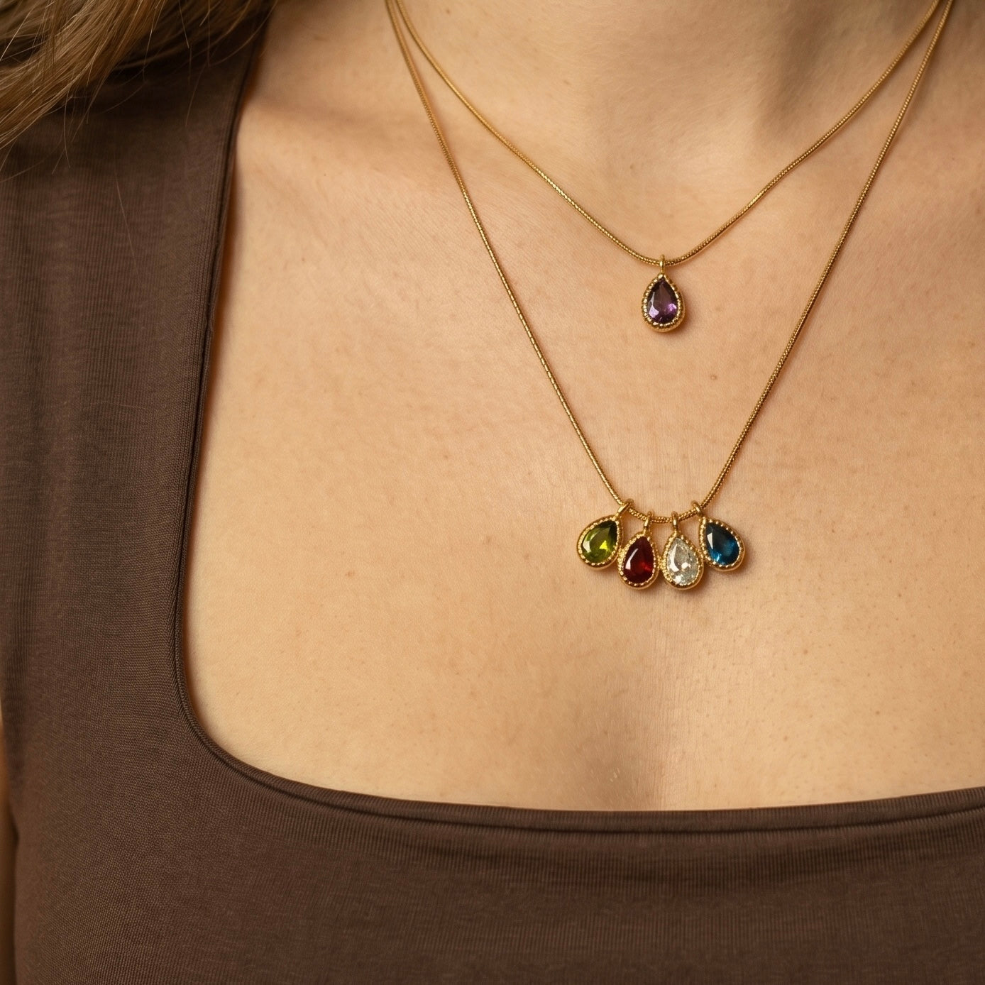 collier avec pierre de naissance