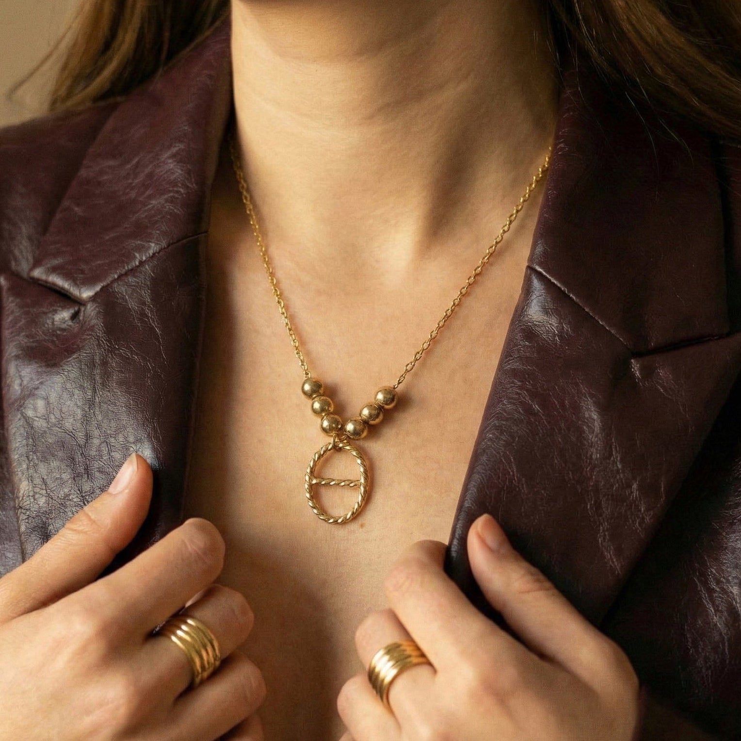 collier maille marine "greta"