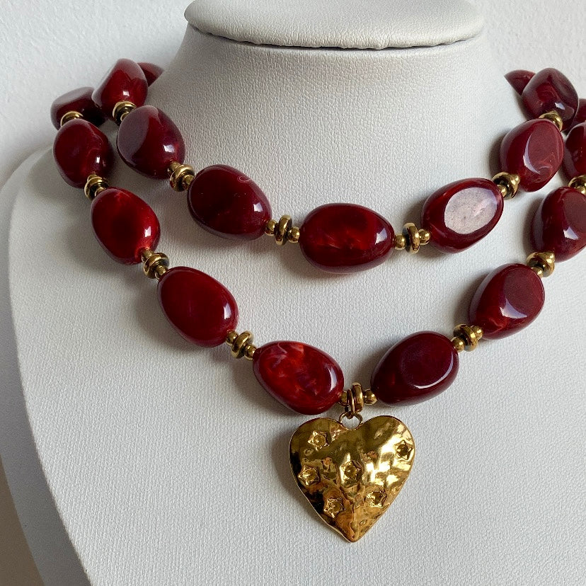 collier coeur maladoit marine