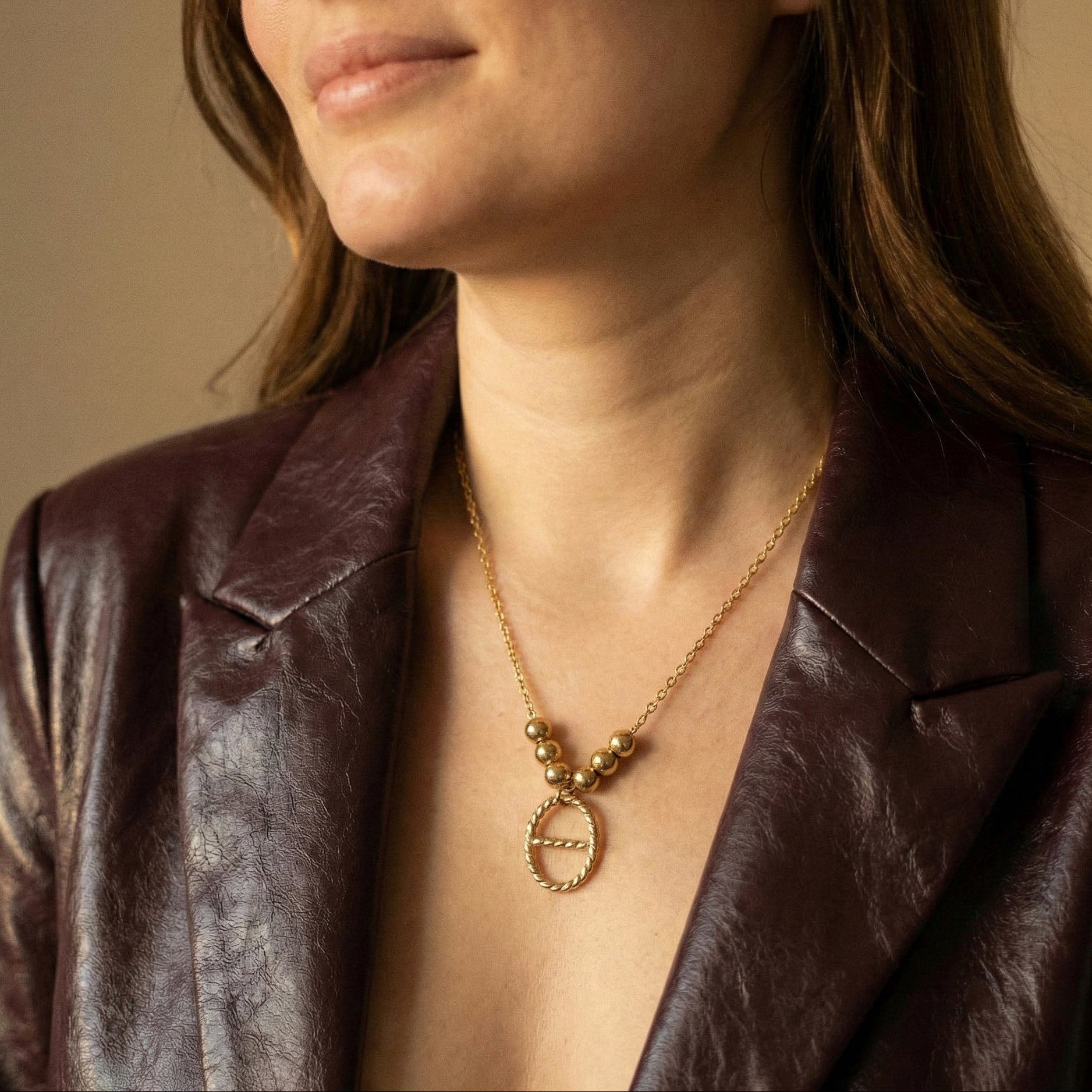 collier maille marine "greta"