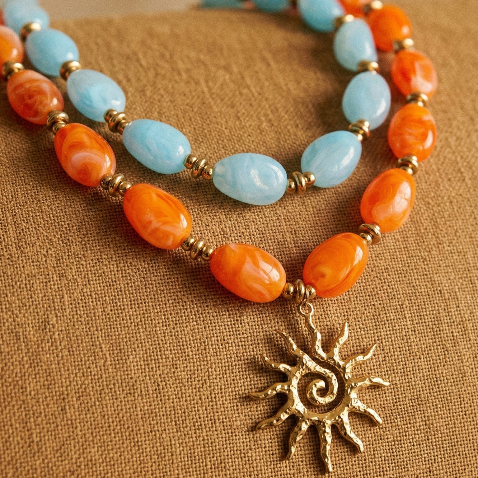 collier perles femme