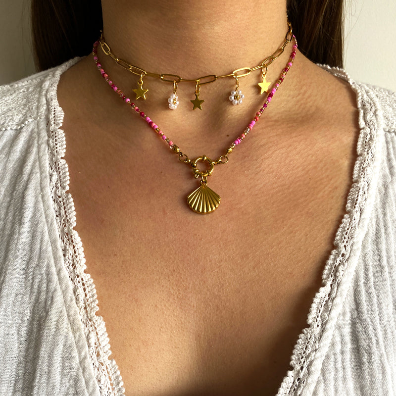 Collier Coquillage Ras De Cou