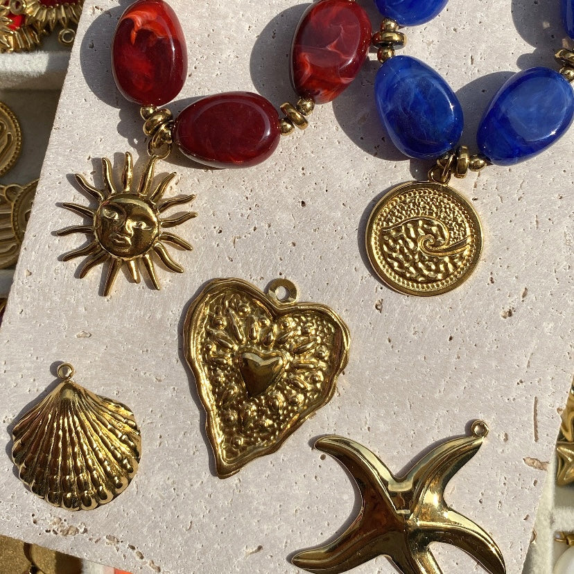 Collier Perles Résine &quot;Gigi&quot; - Personnalisable
