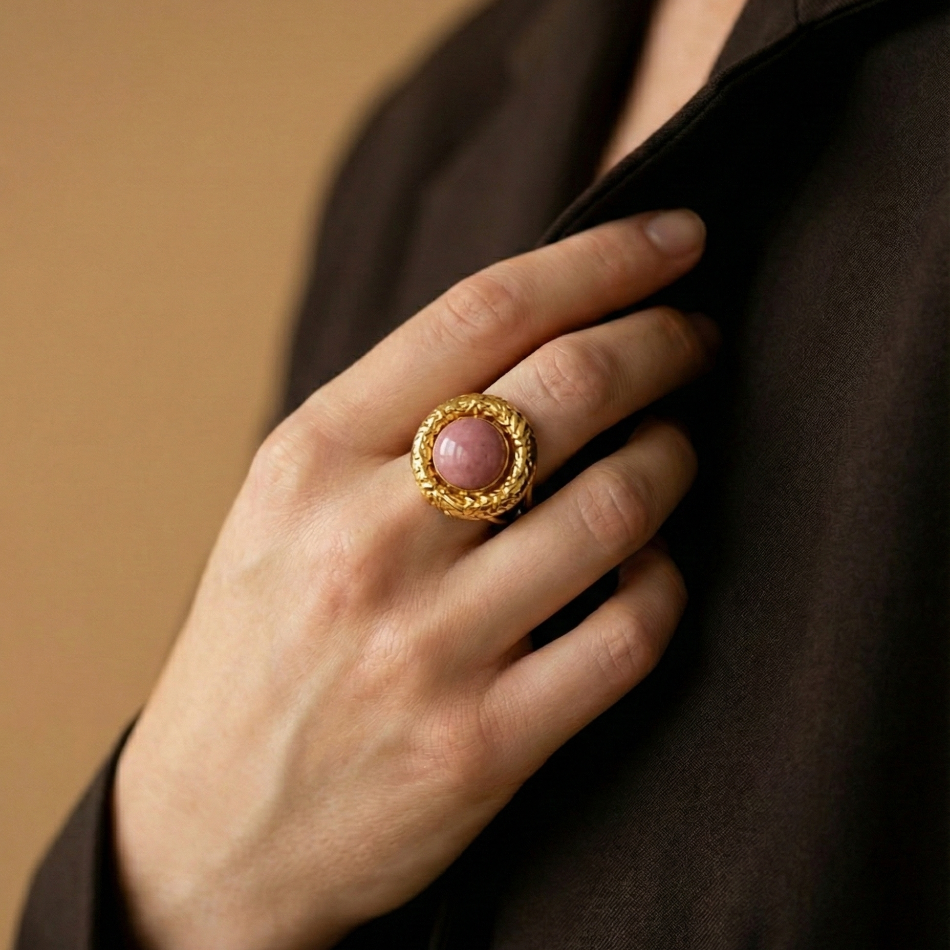 Bague Pierre Rhodonite "Sofia"