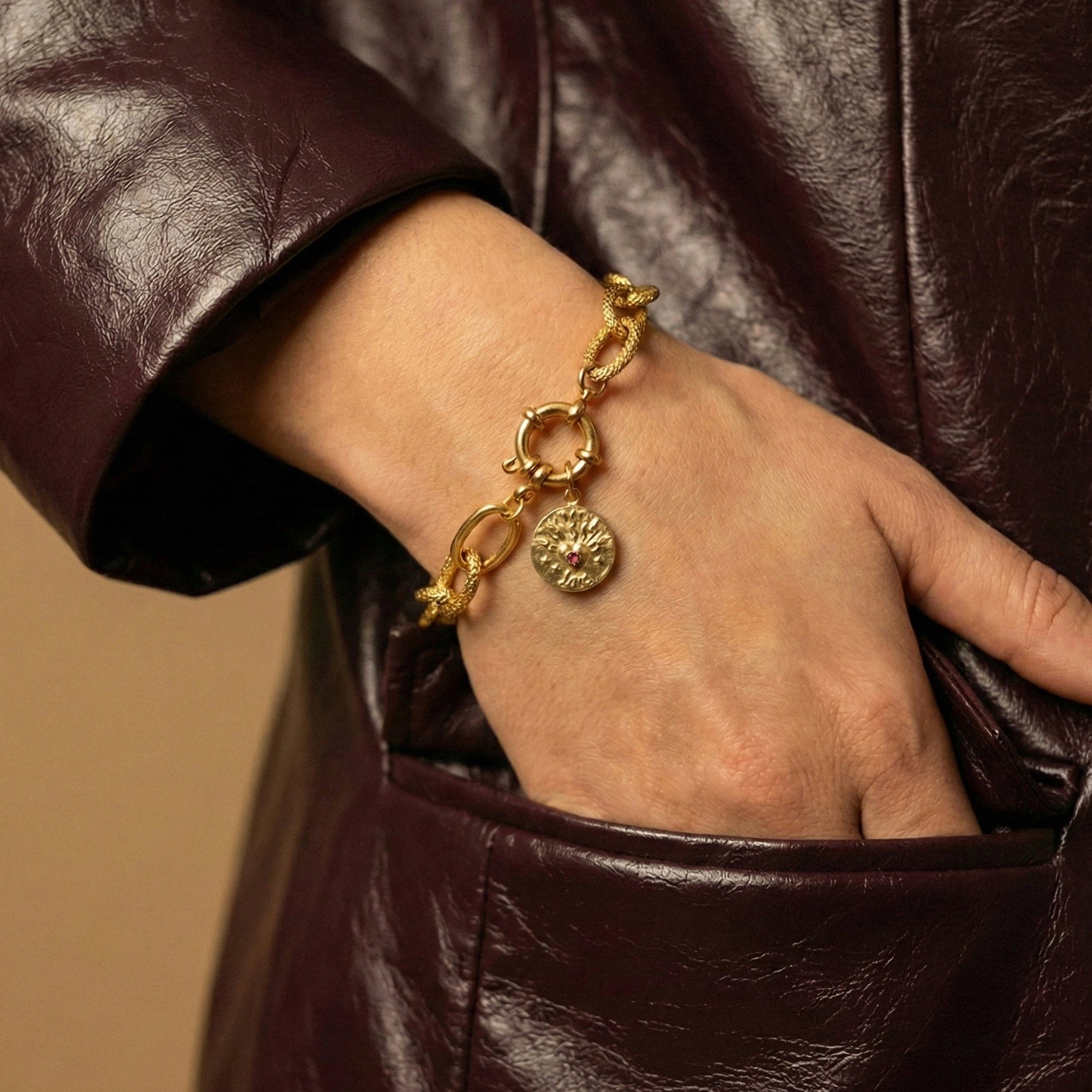 Bracelet Charm Mousqueton "Love"