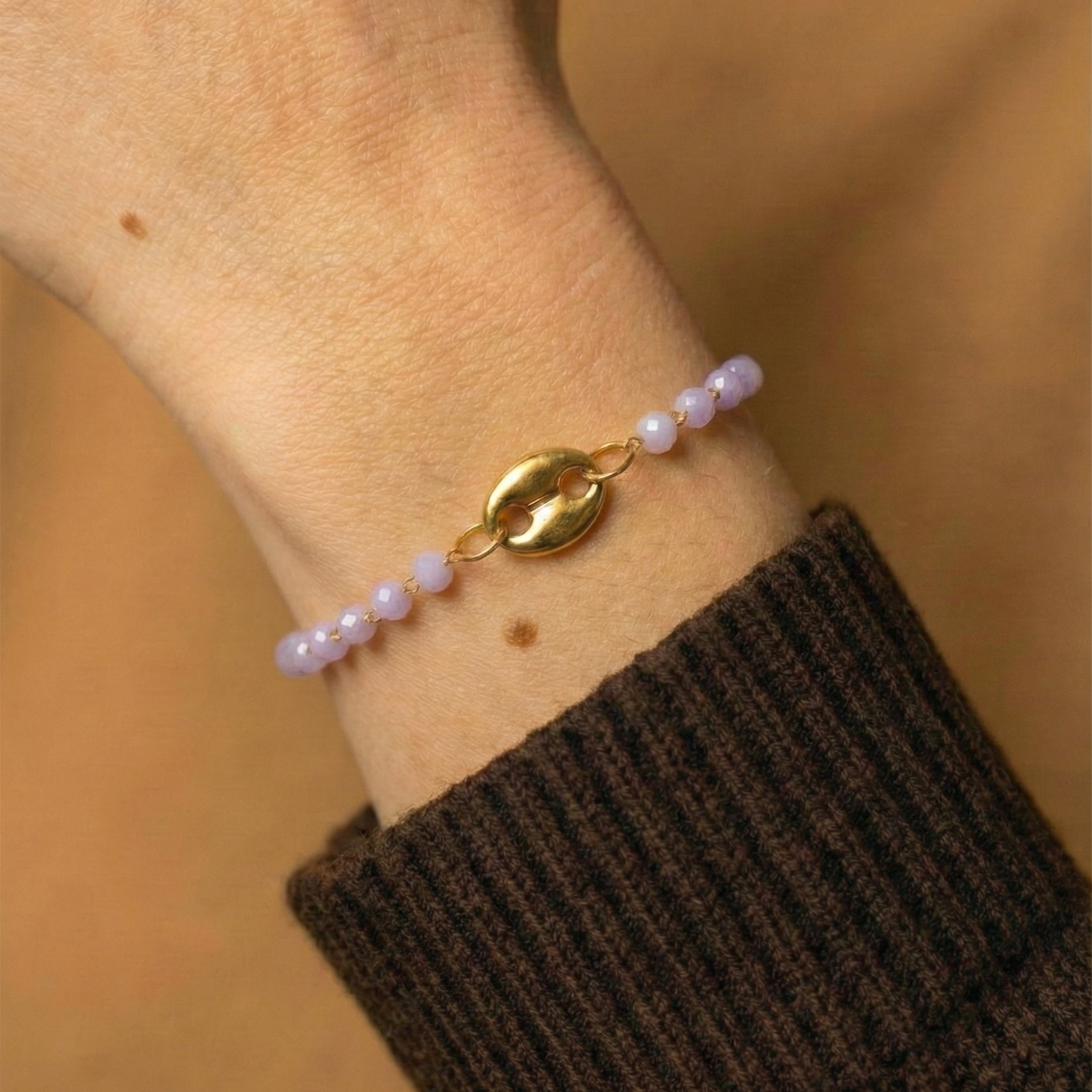 Bracelet Grain de Café lila
