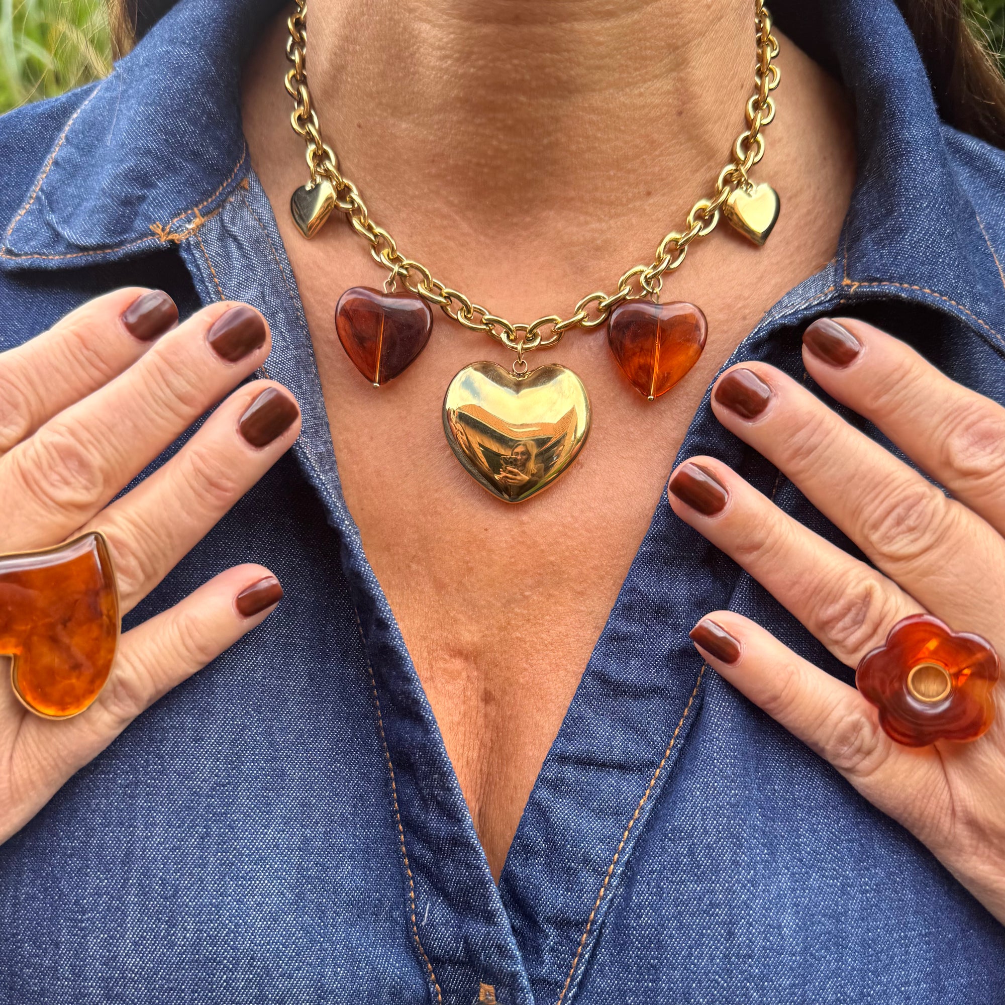 Collier Charms "Ambre"