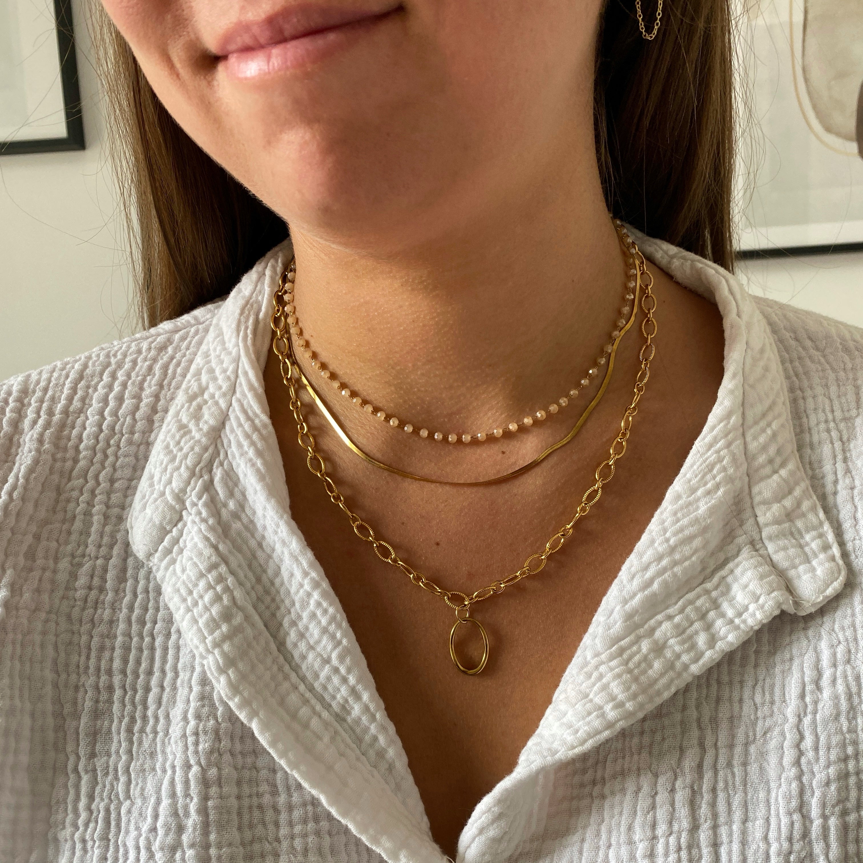 Collier Perles Trois Rangs "Sevgie"