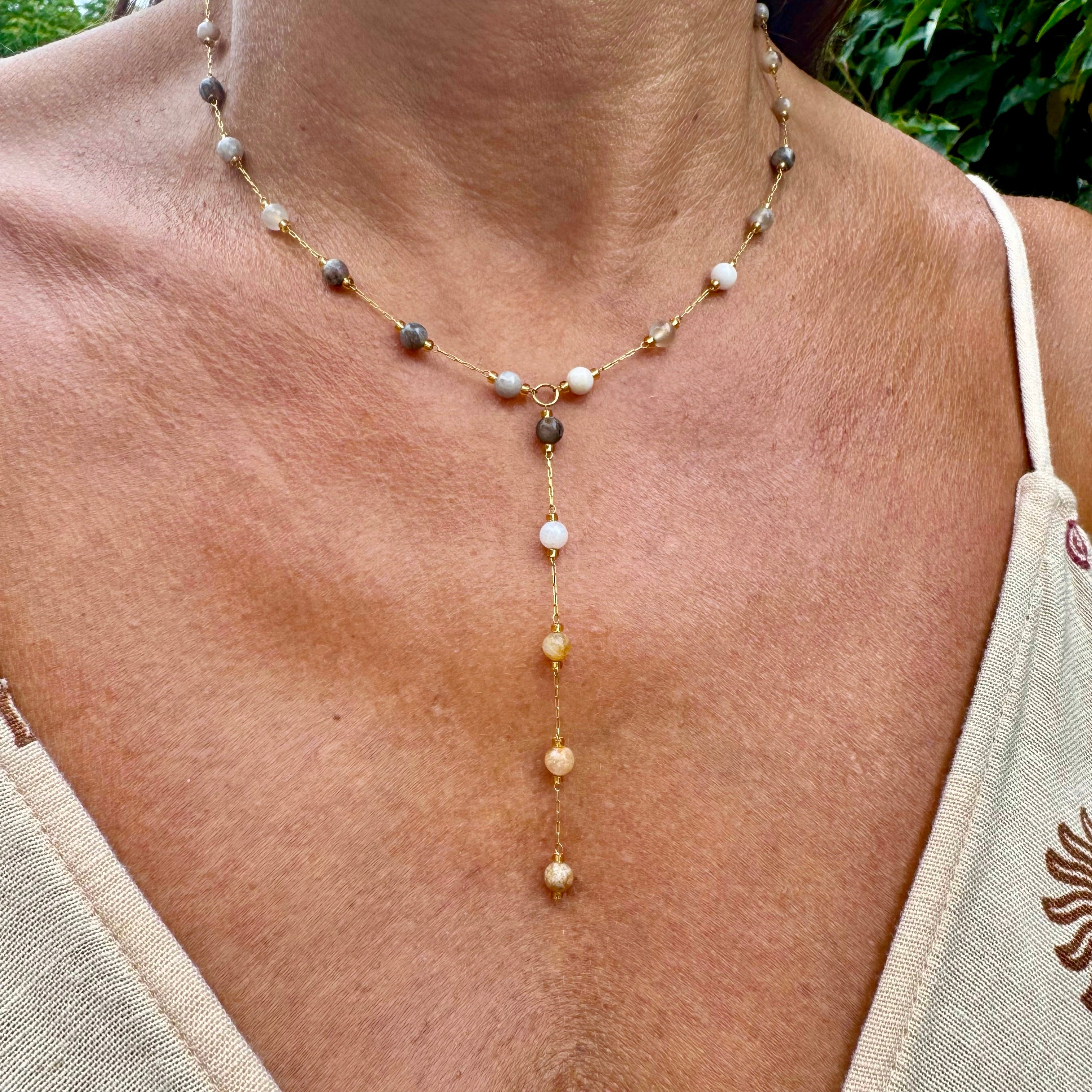 Collier Perles en Y "Ariane"