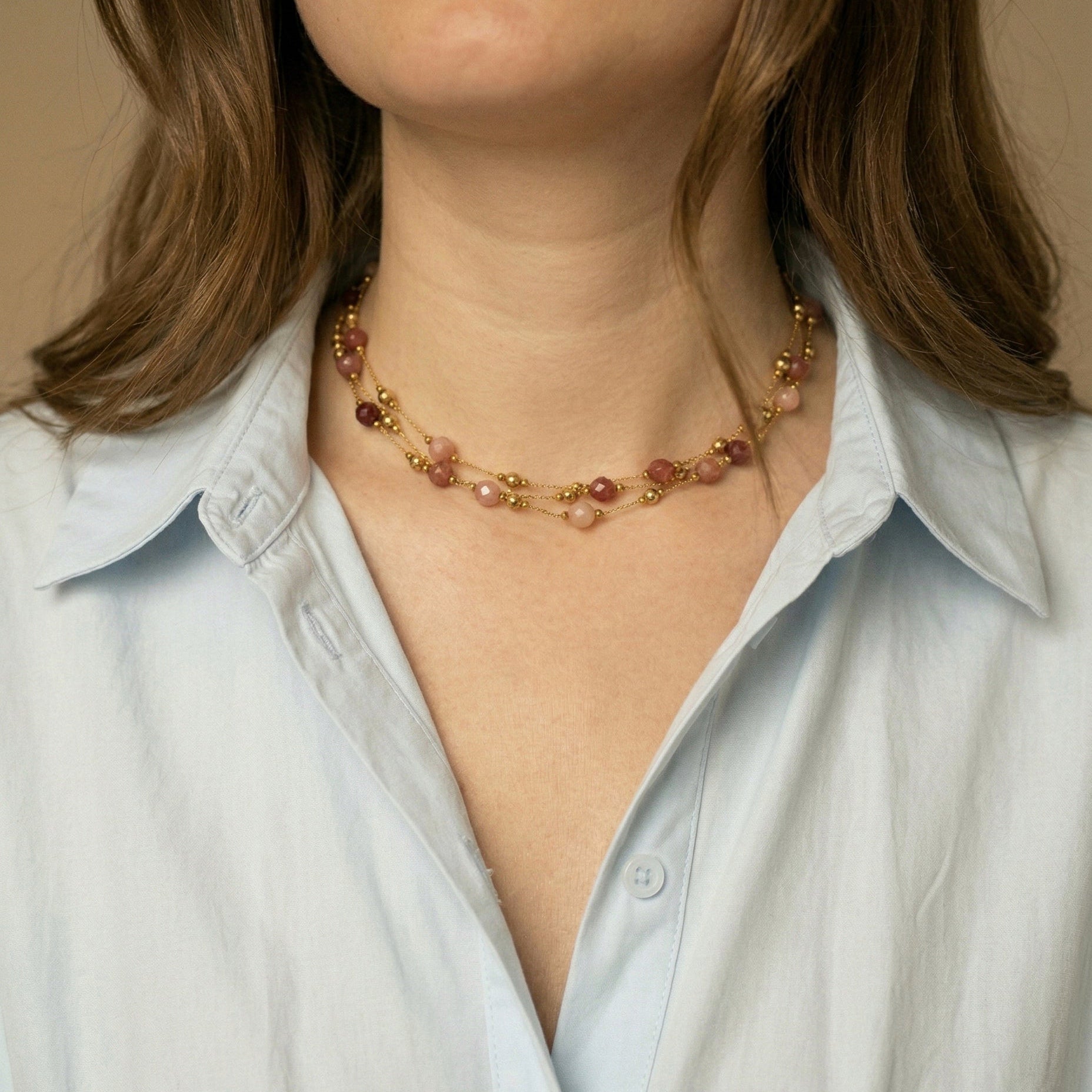 Collier Pierres Naturelles "Adeline" 