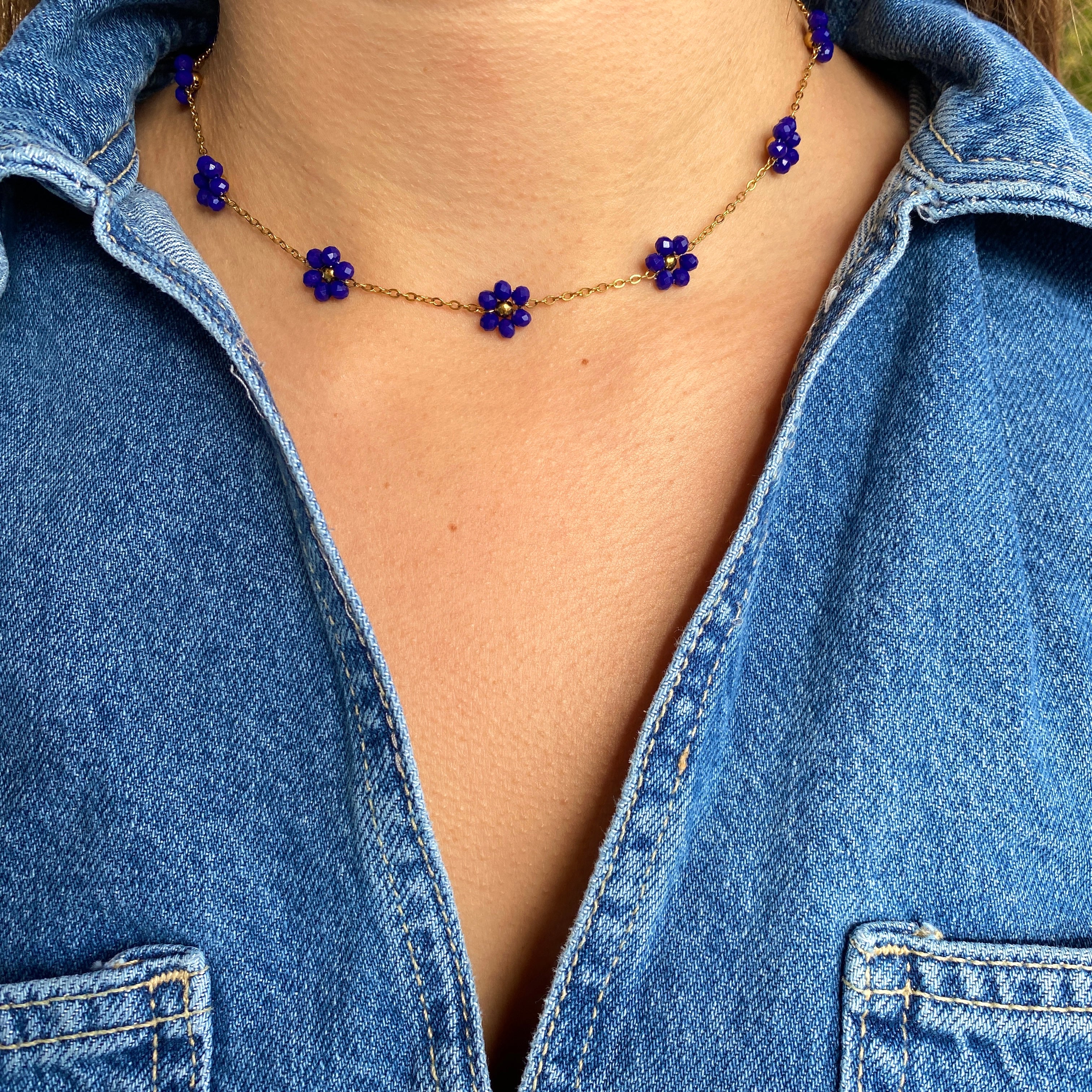 Collier Ras de cou "Lazuli"