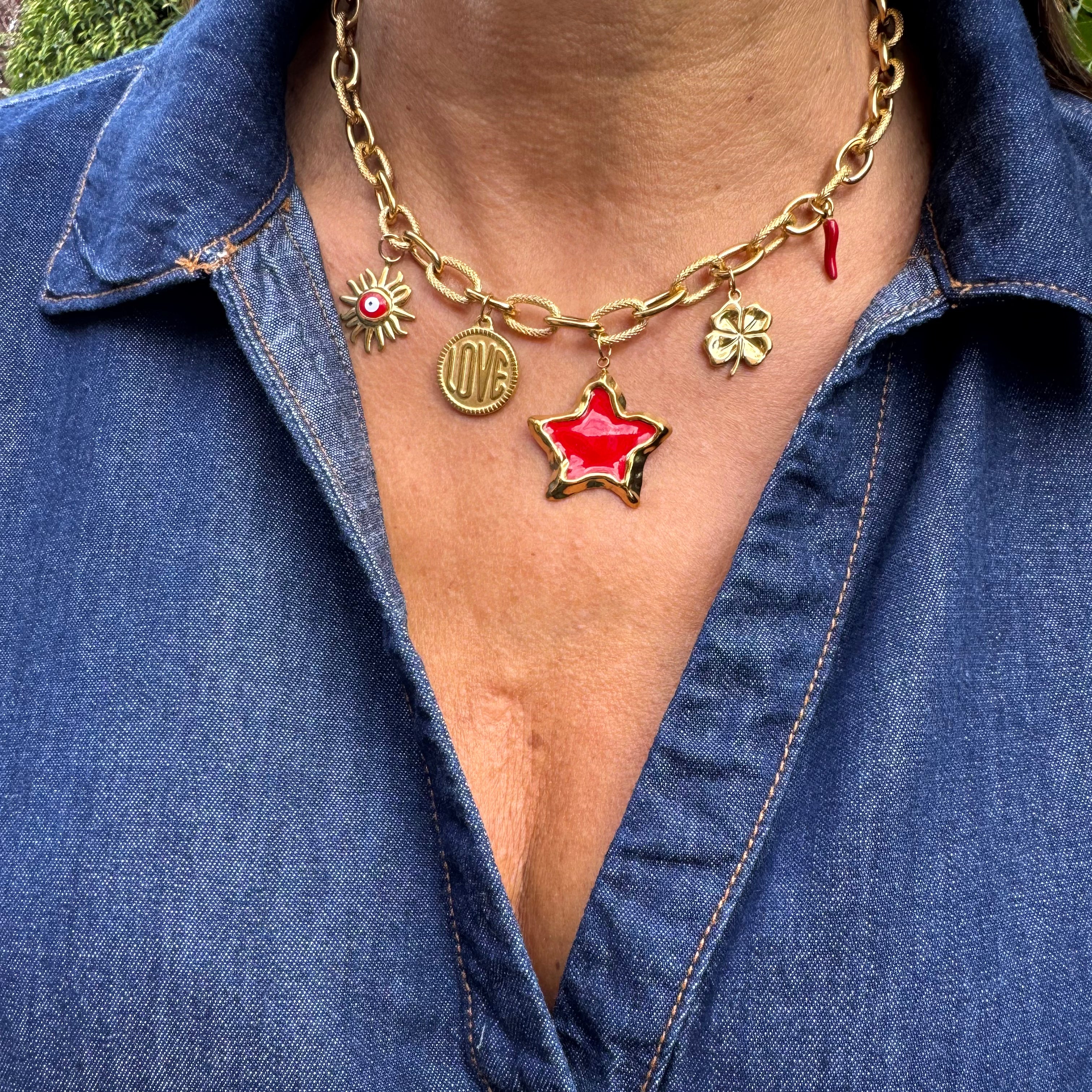 Collier breloques "Dahlia"