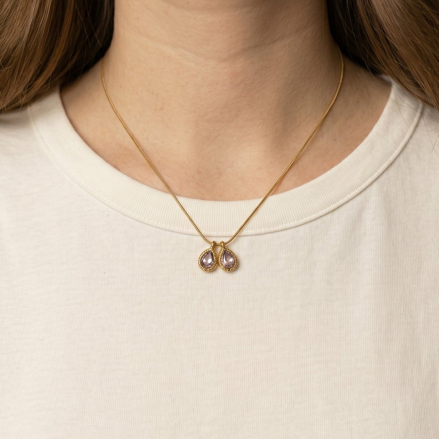 Collier pierre de naissance maman
