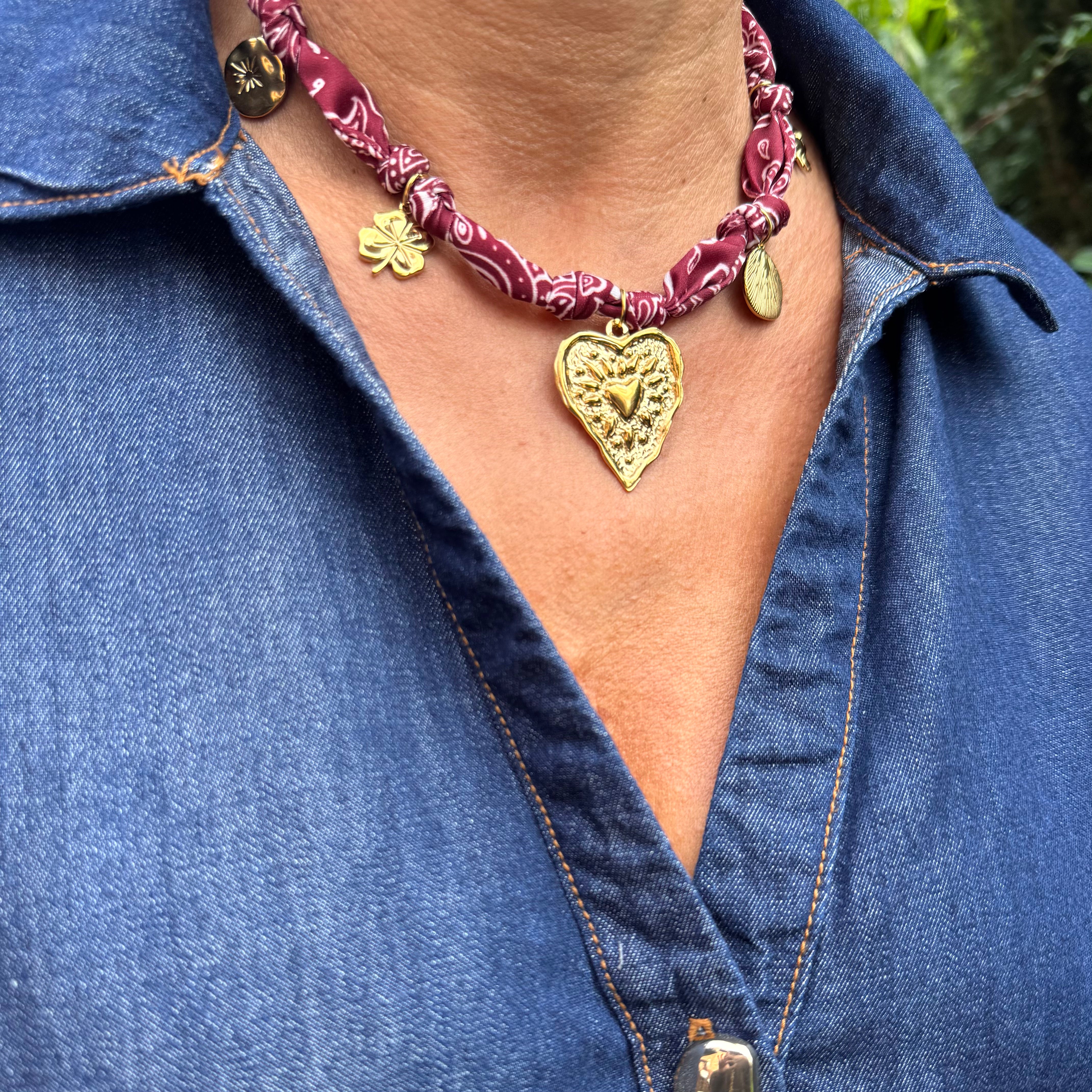 Collier tissus "Aimée"